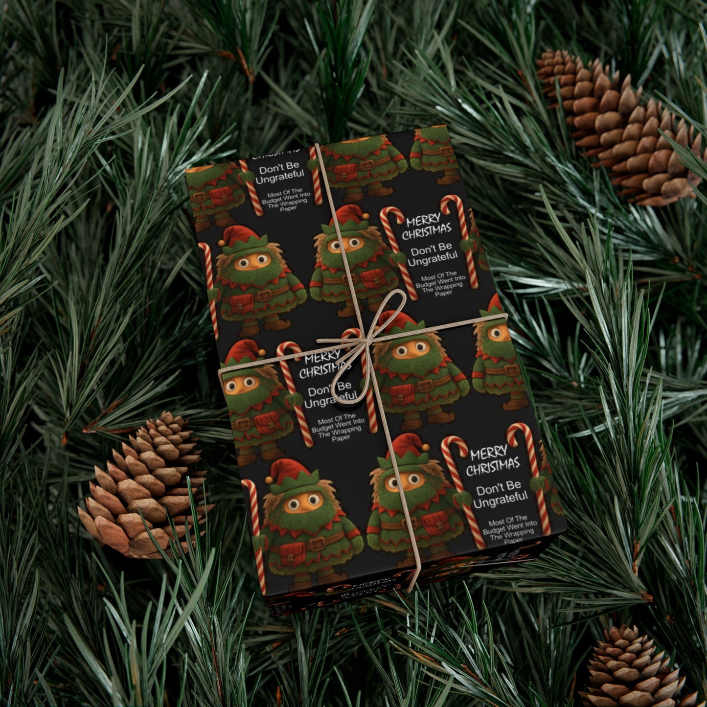 Festive Candy Cane & 'Merry Everything' Wrapping