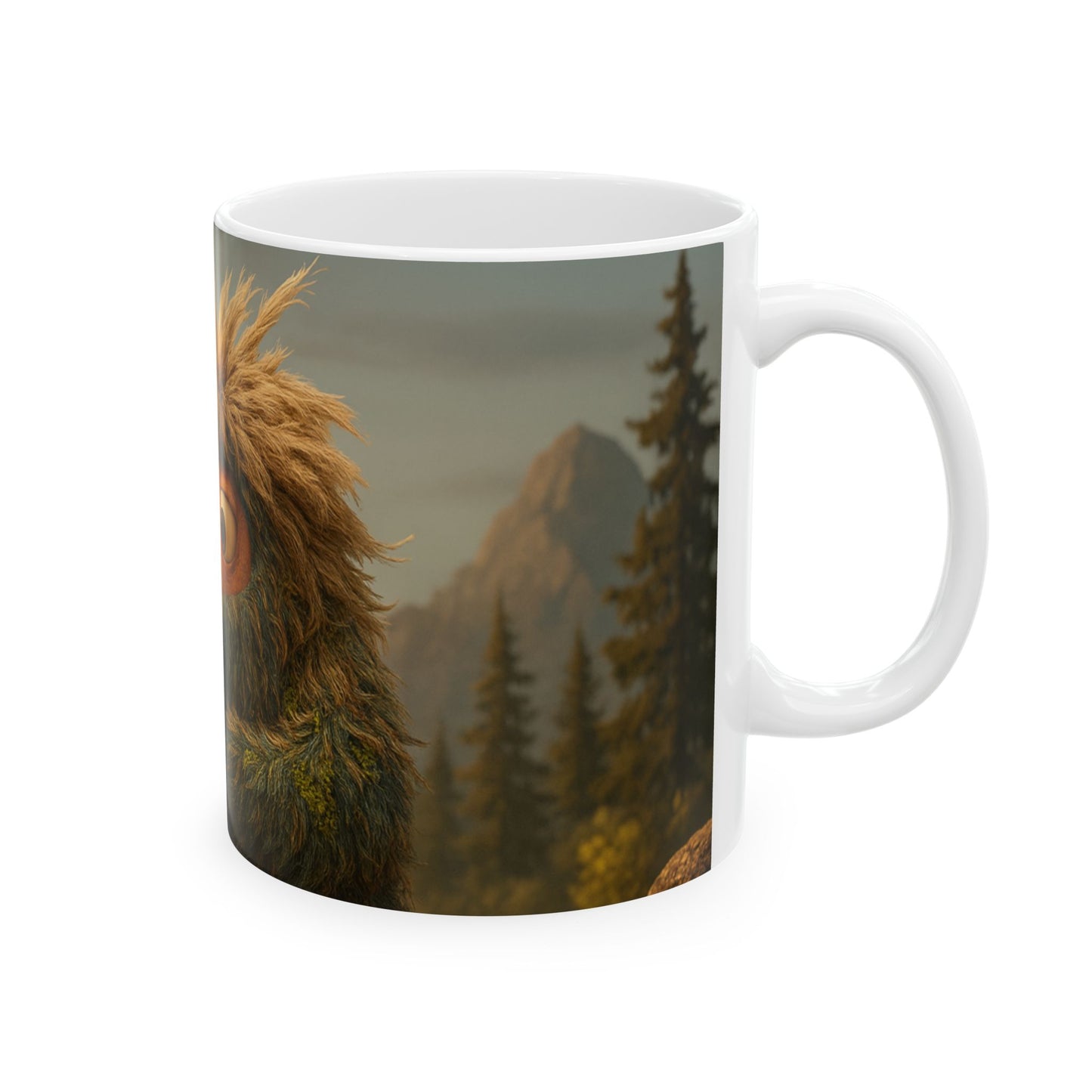 Cozy Forest Creature Ceramic Mug – Whimsical Woodland Coffee Cup (11oz/15oz)