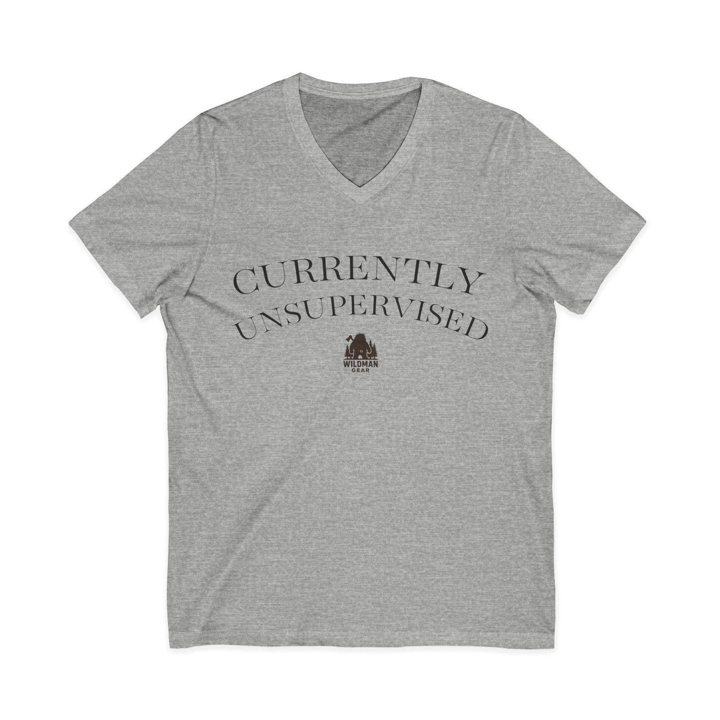 Currently Unsupervised V-Neck Tee — Camping & Outdoors T-Shirt