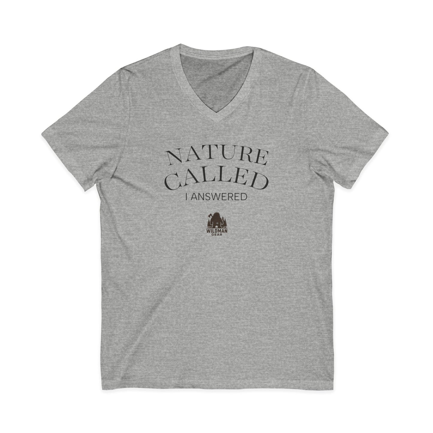 Nature Called I Answered V-Neck Tee — Camping & Outdoors T-Shirt