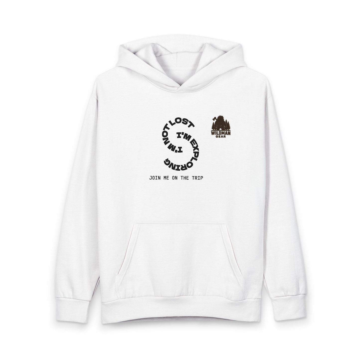 Hoodie — 'Get Lost in the Trip' Minimal Spiral Graphic Pullover