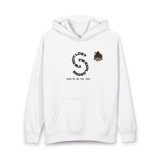 Hoodie — 'Get Lost in the Trip' Minimal Spiral Graphic Pullover