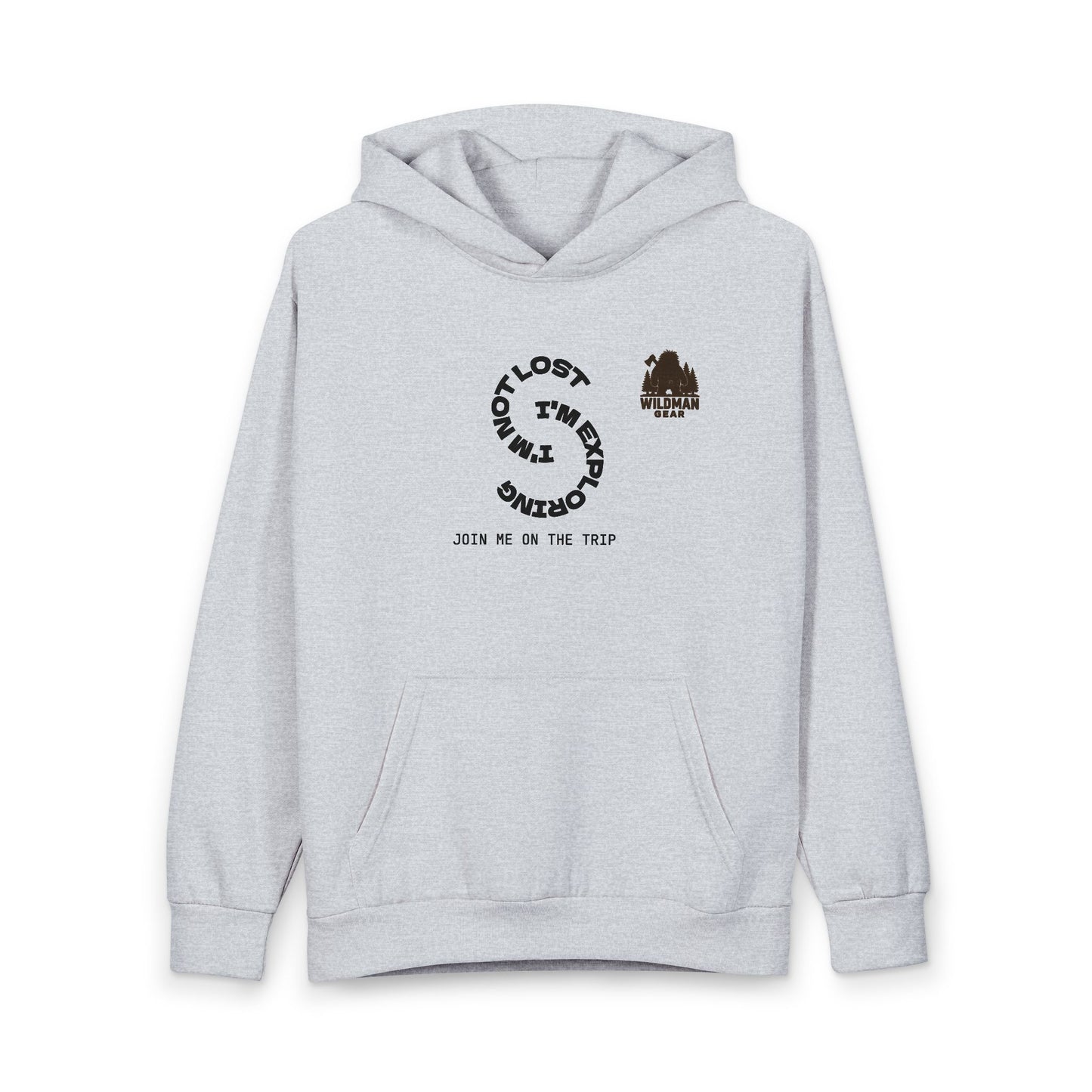 Hoodie — 'Get Lost in the Trip' Minimal Spiral Graphic Pullover