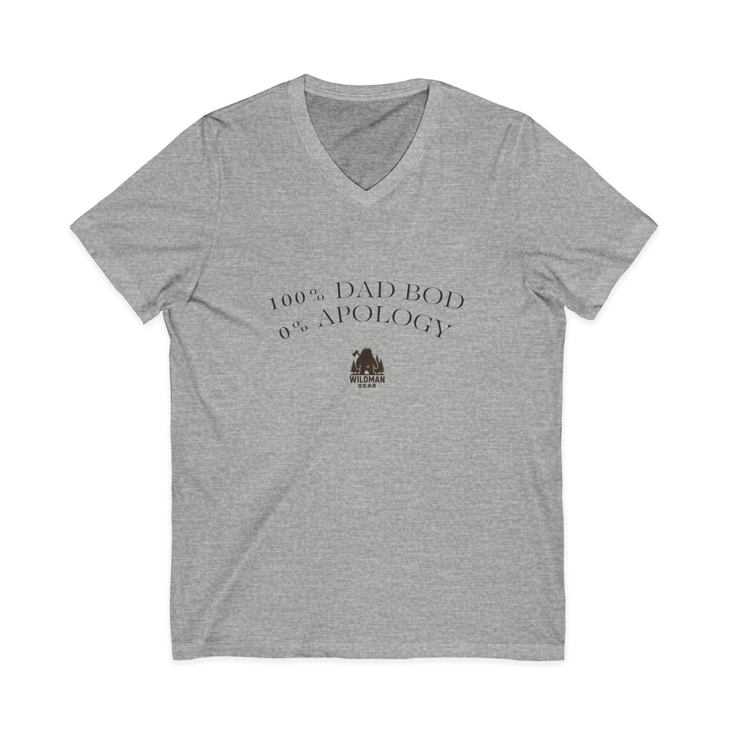 100% Dad Bod V-Neck Tee — Camping & Outdoors T-Shirt