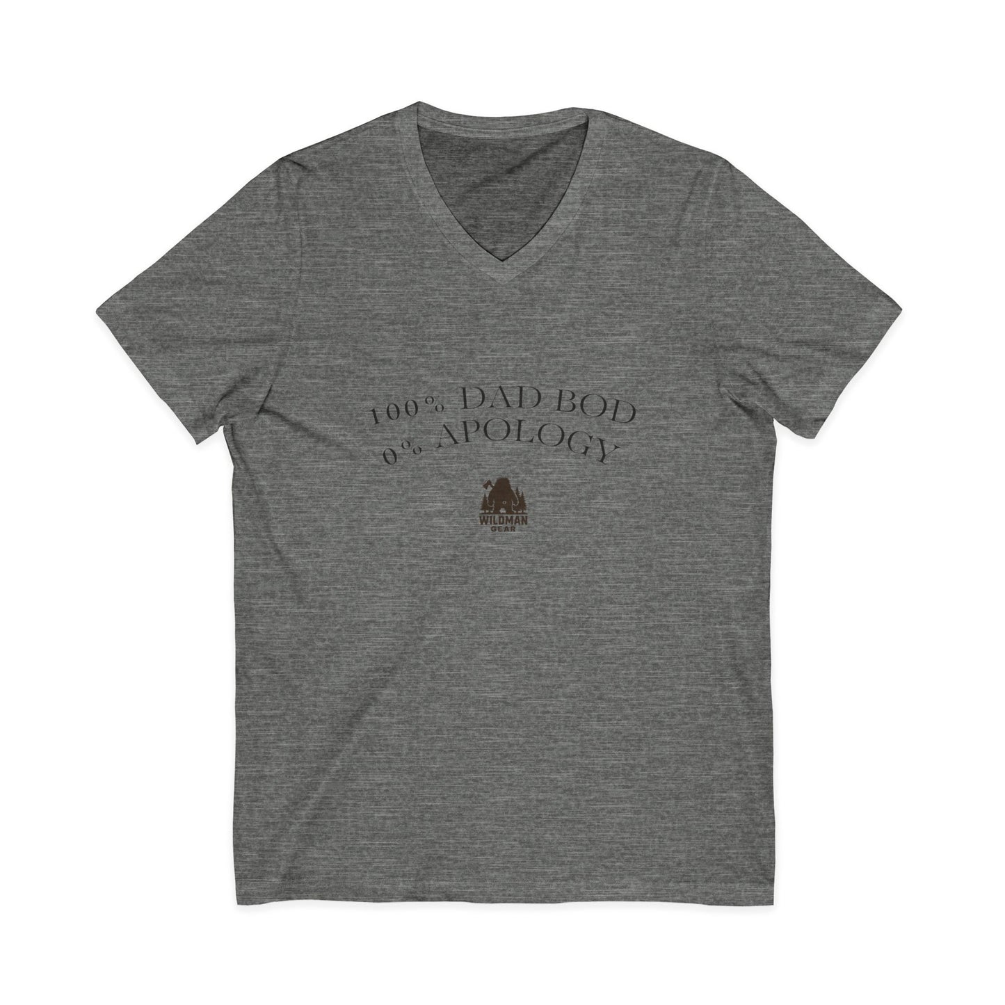 100% Dad Bod V-Neck Tee — Camping & Outdoors T-Shirt