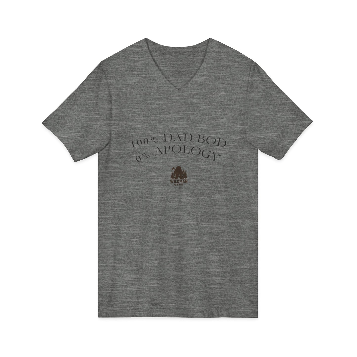 100% Dad Bod V-Neck Tee — Camping & Outdoors T-Shirt