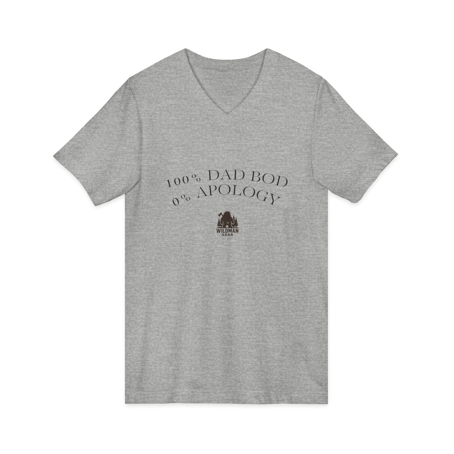 100% Dad Bod V-Neck Tee — Camping & Outdoors T-Shirt