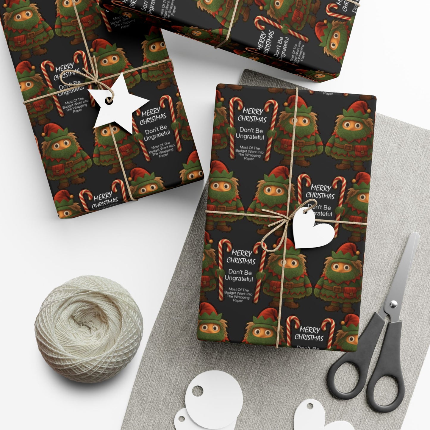 Festive Candy Cane & 'Merry Everything' Wrapping