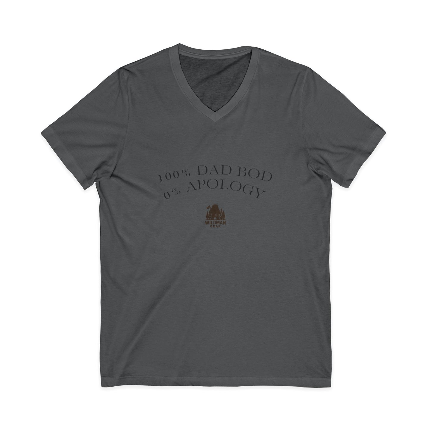 100% Dad Bod V-Neck Tee — Camping & Outdoors T-Shirt