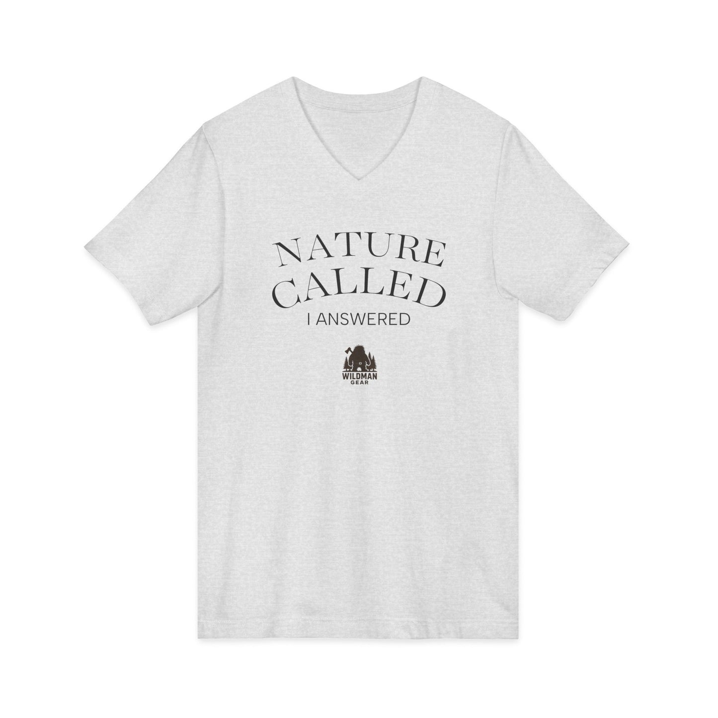 Nature Called I Answered V-Neck Tee — Camping & Outdoors T-Shirt
