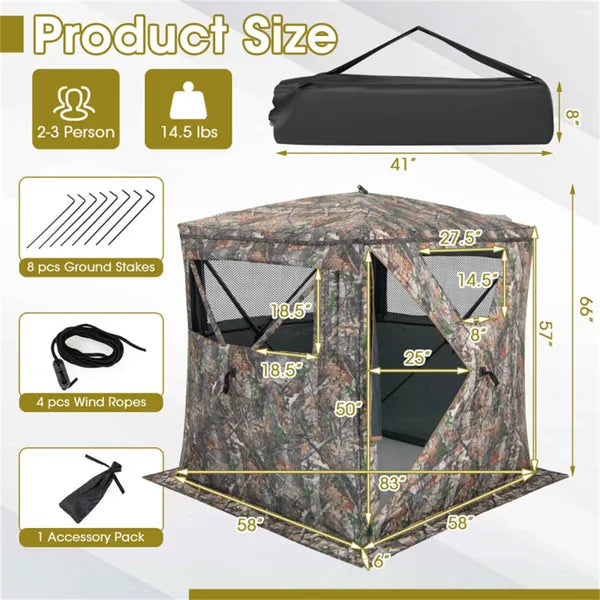 Waterproof Pop-up Stealth Hunting Tent