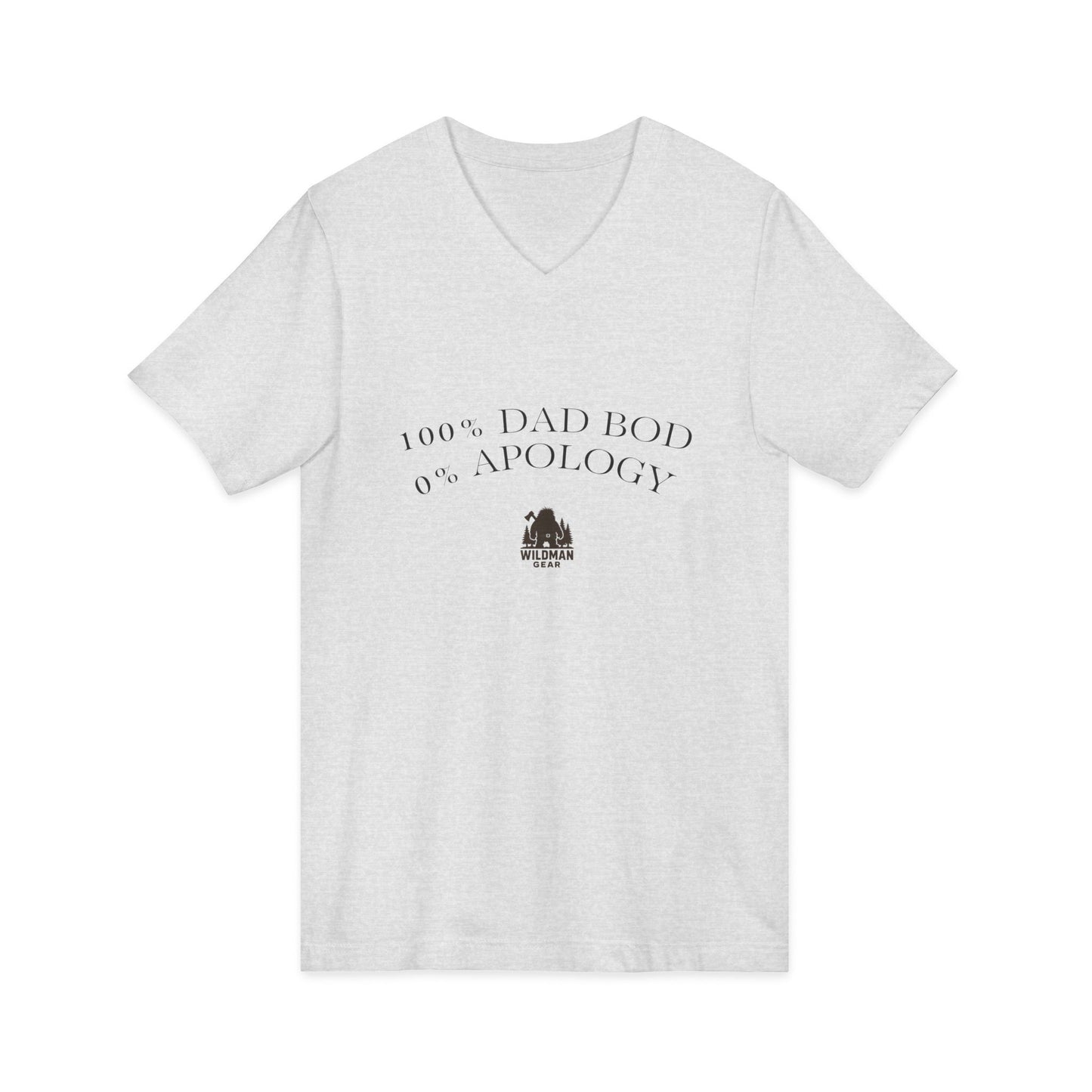 100% Dad Bod V-Neck Tee — Camping & Outdoors T-Shirt
