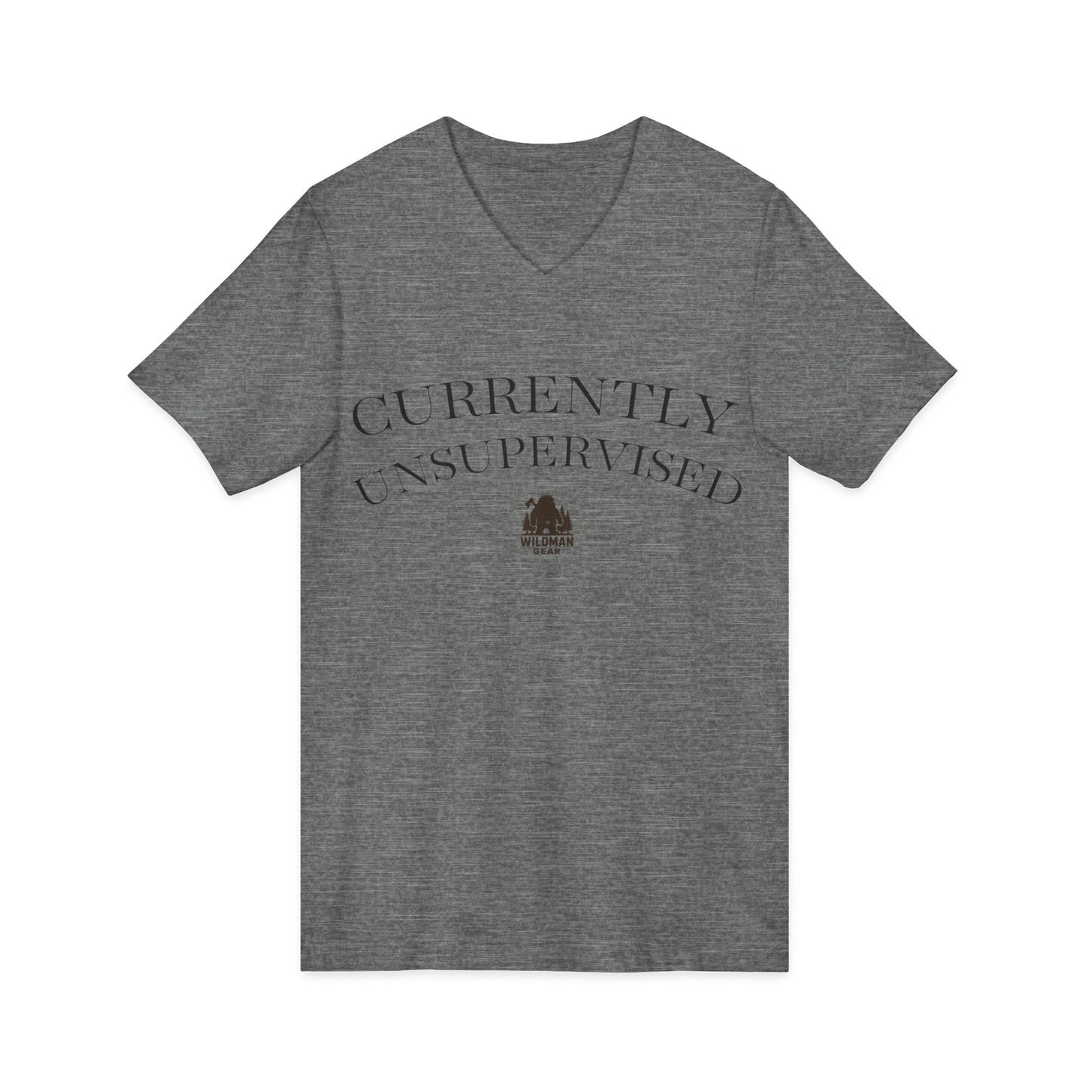 Currently Unsupervised V-Neck Tee — Camping & Outdoors T-Shirt