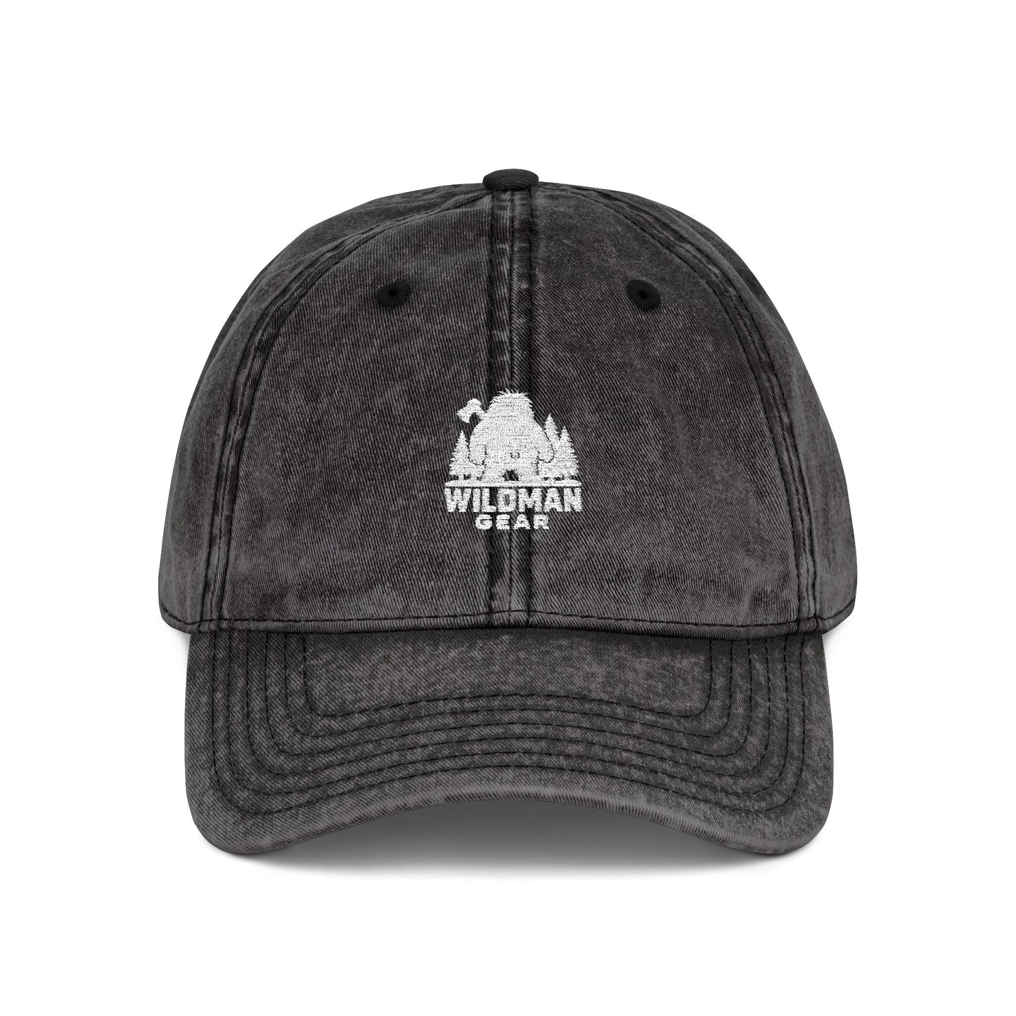 Vintage Embroidered Tree Cap — Distressed Cotton Baseball Hat