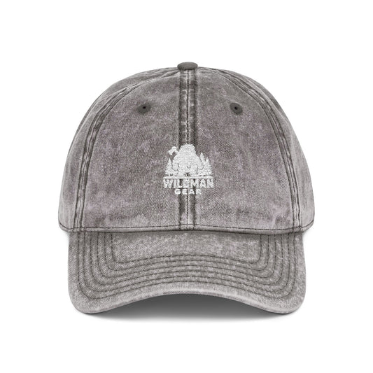 Vintage Embroidered Tree Cap — Distressed Cotton Baseball Hat