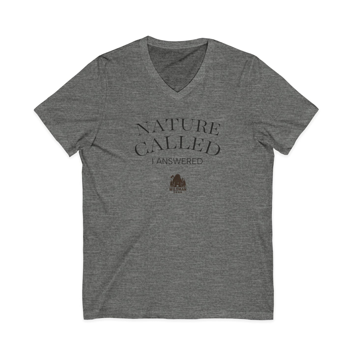 Nature Called I Answered V-Neck Tee — Camping & Outdoors T-Shirt