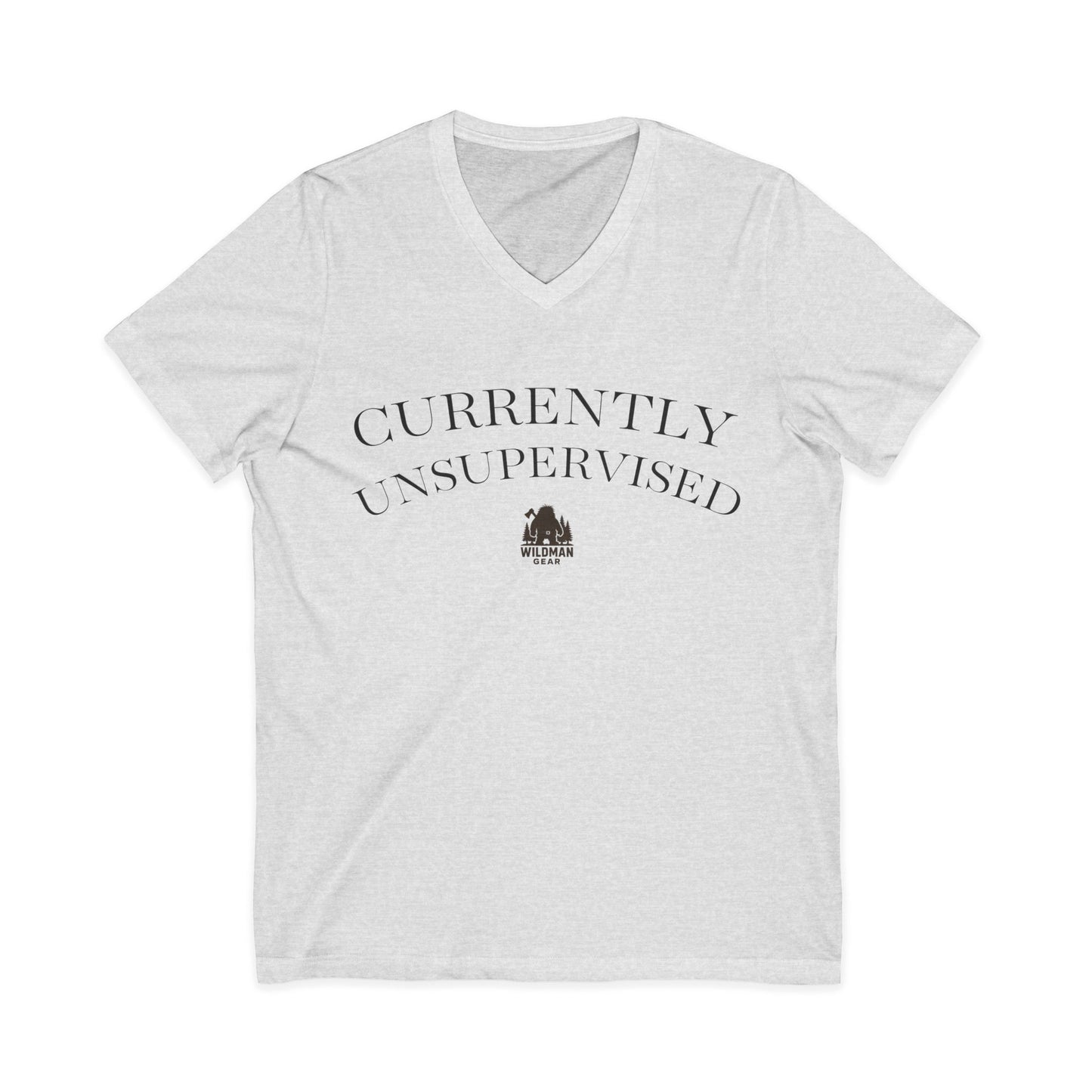 Currently Unsupervised V-Neck Tee — Camping & Outdoors T-Shirt