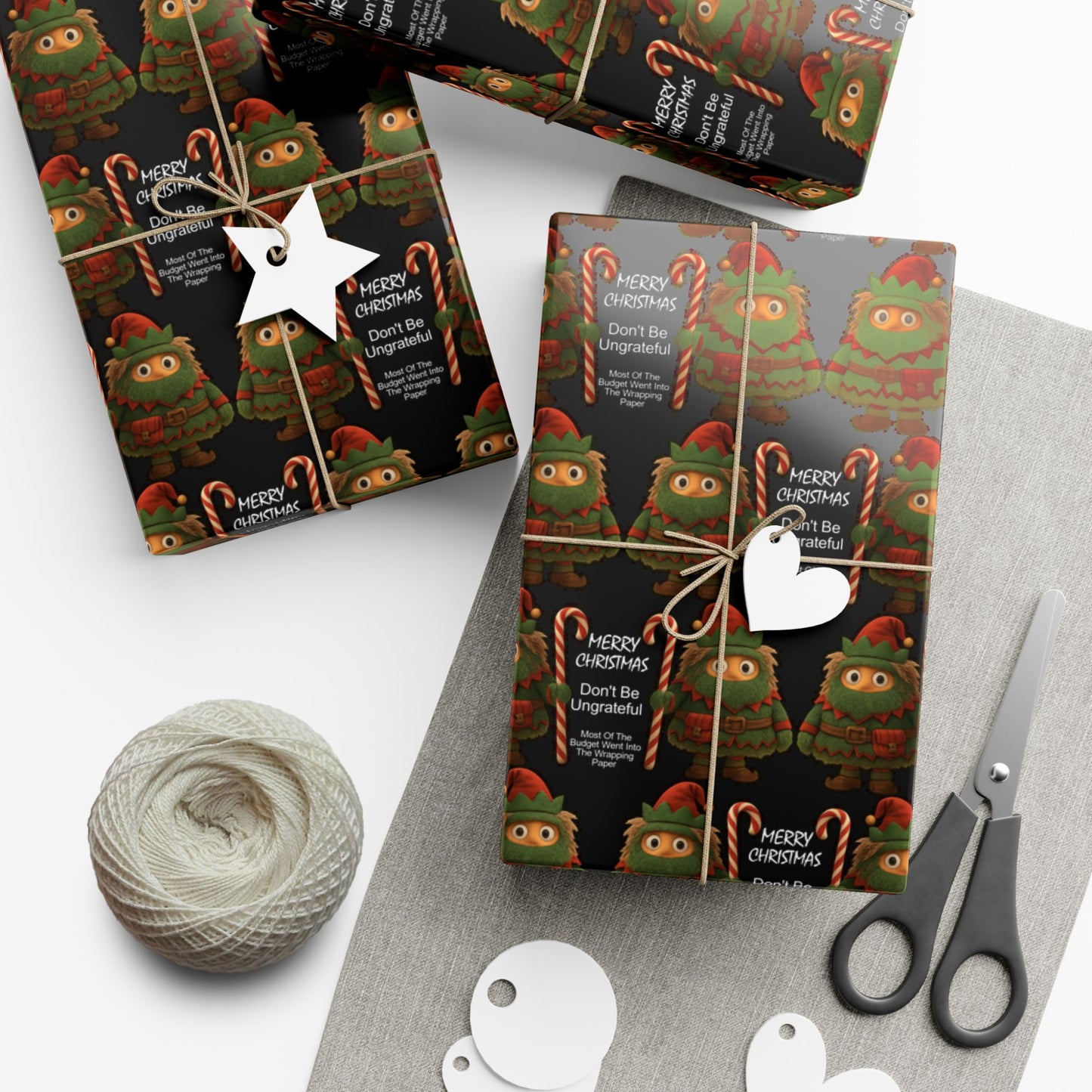 Festive Candy Cane & 'Merry Everything' Wrapping