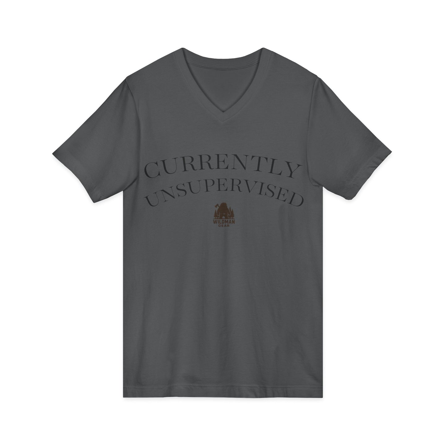 Currently Unsupervised V-Neck Tee — Camping & Outdoors T-Shirt