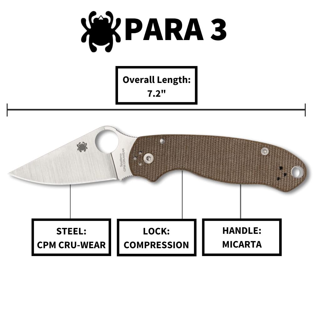 Spyderco Para 3 Folding Pocket Knife