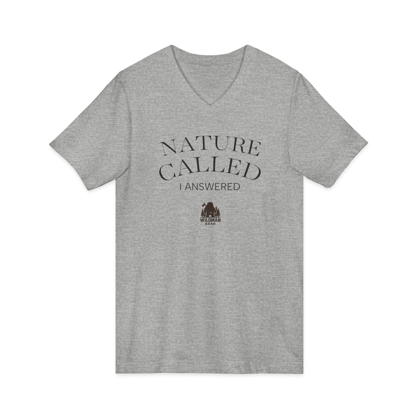 Nature Called I Answered V-Neck Tee — Camping & Outdoors T-Shirt
