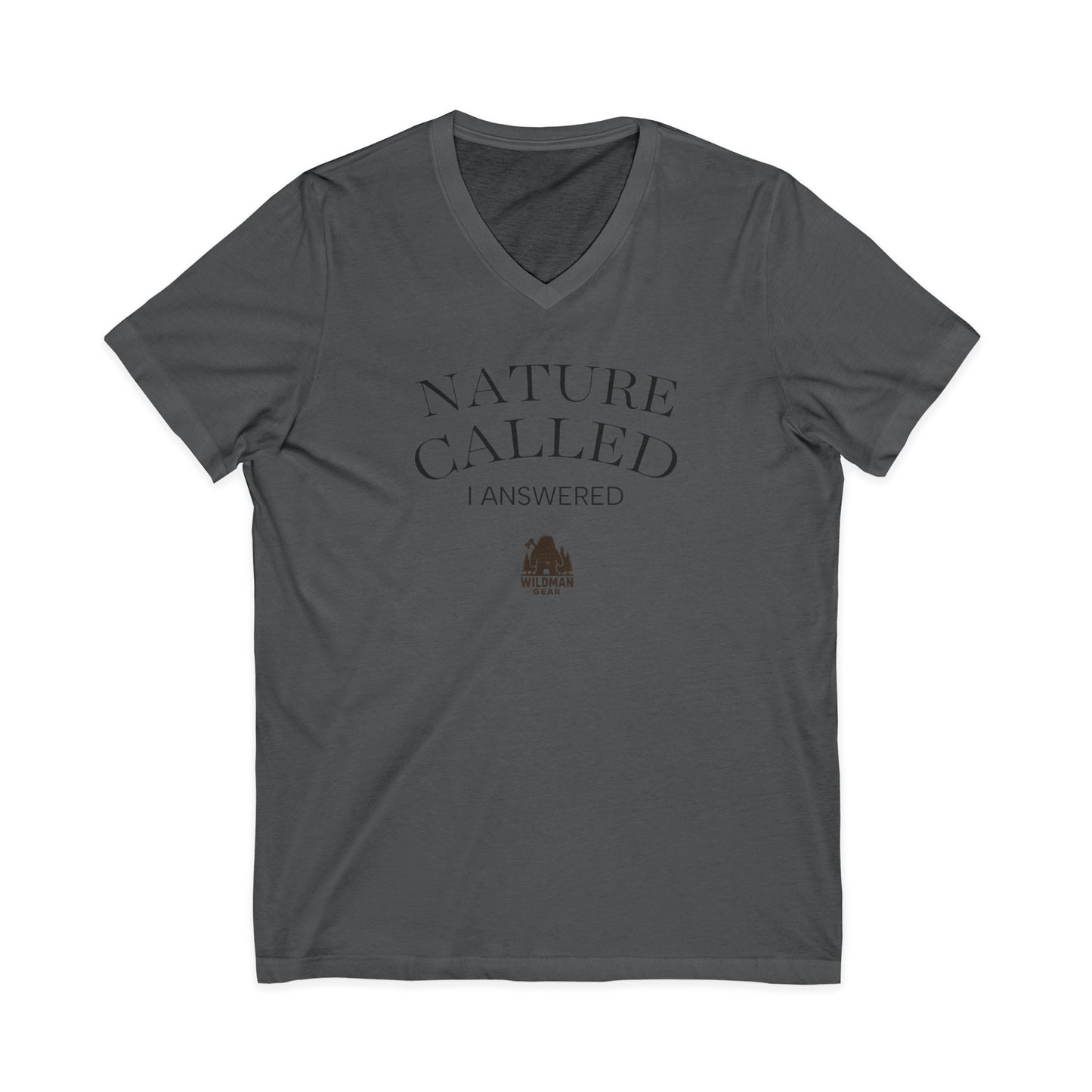 Nature Called I Answered V-Neck Tee — Camping & Outdoors T-Shirt