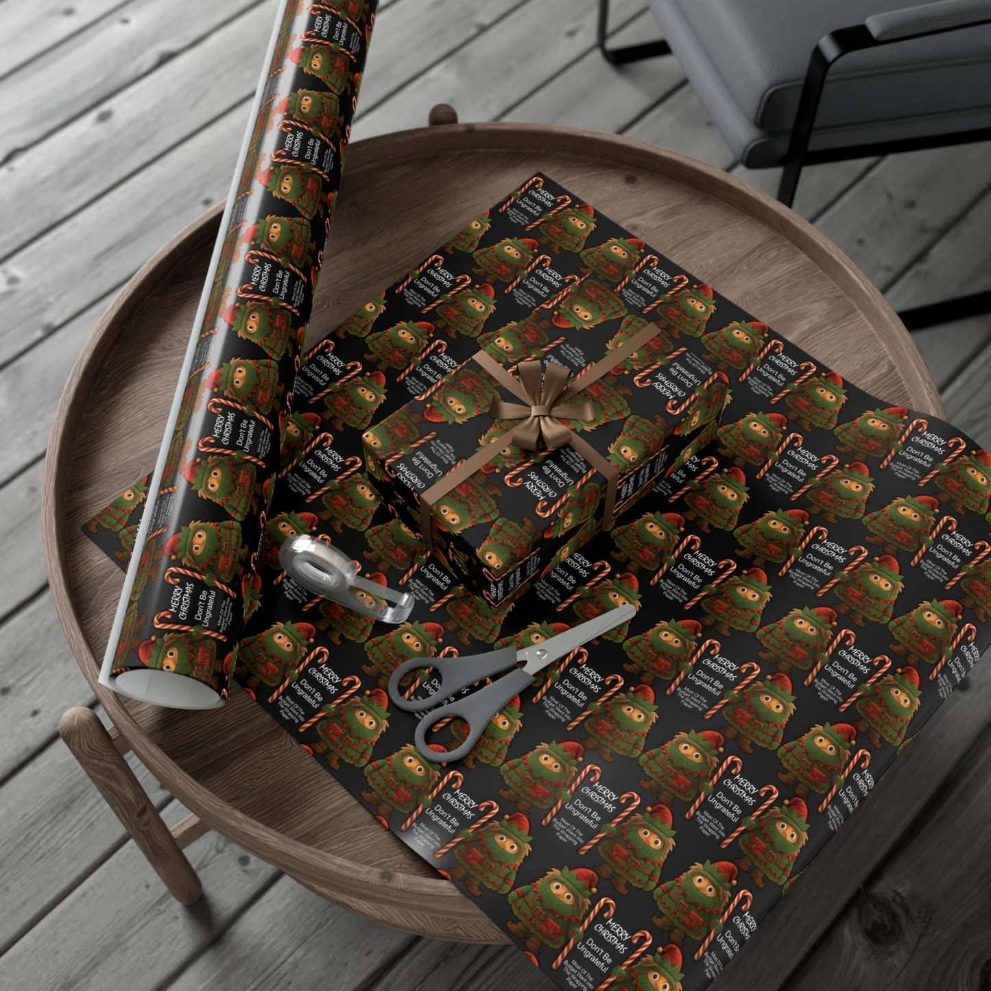 Festive Candy Cane & 'Merry Everything' Wrapping