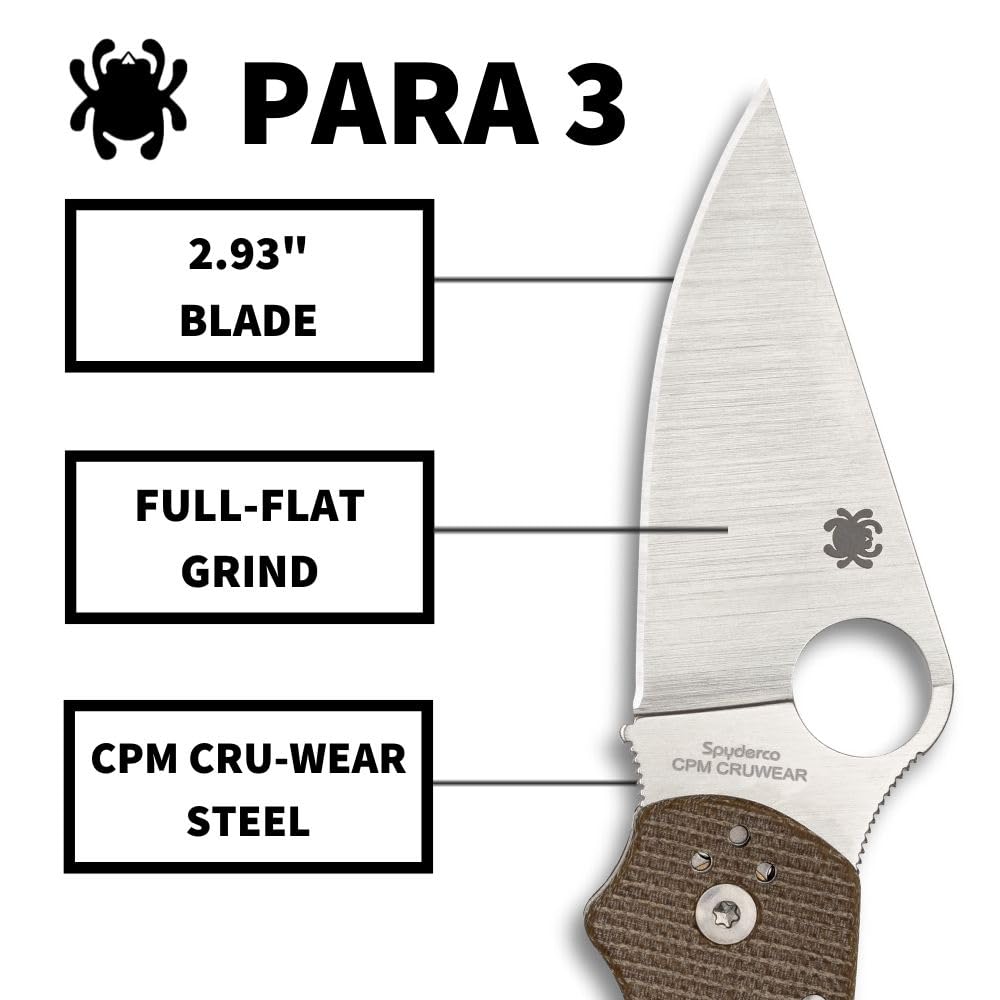 Spyderco Para 3 Folding Pocket Knife
