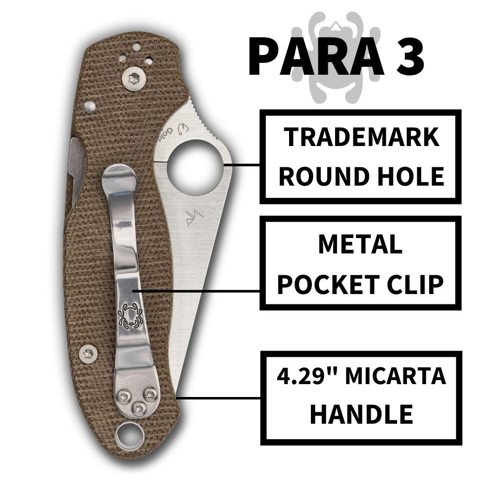 Spyderco Para 3 Folding Pocket Knife