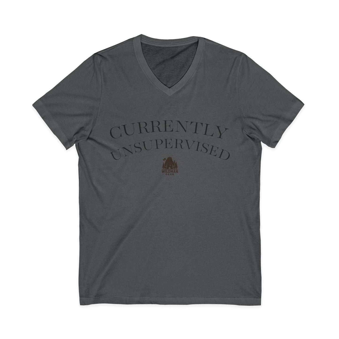 Currently Unsupervised V-Neck Tee — Camping & Outdoors T-Shirt