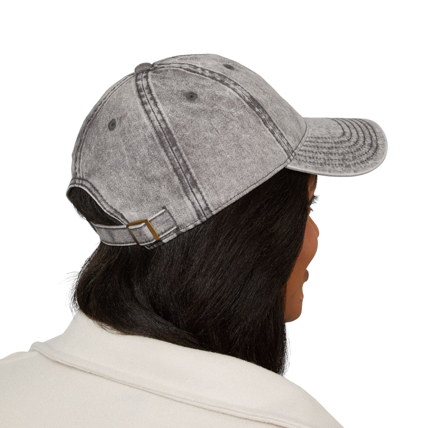 Vintage Embroidered Tree Cap — Distressed Cotton Baseball Hat