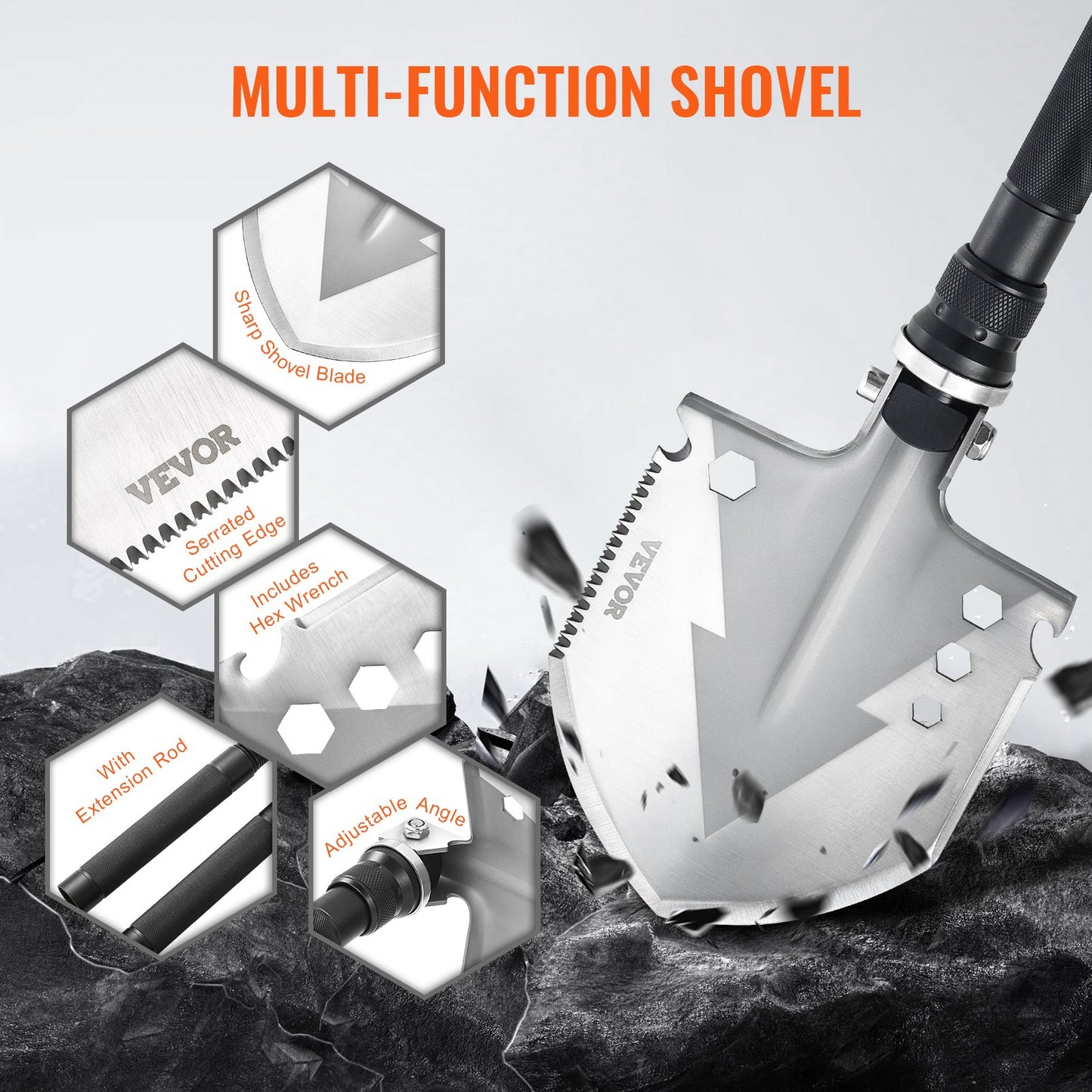11 In 1 Military Grade Camping Shovel