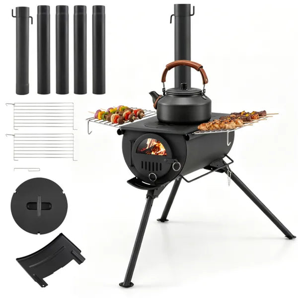 Portable Foldable Wood Burning Tent Stove