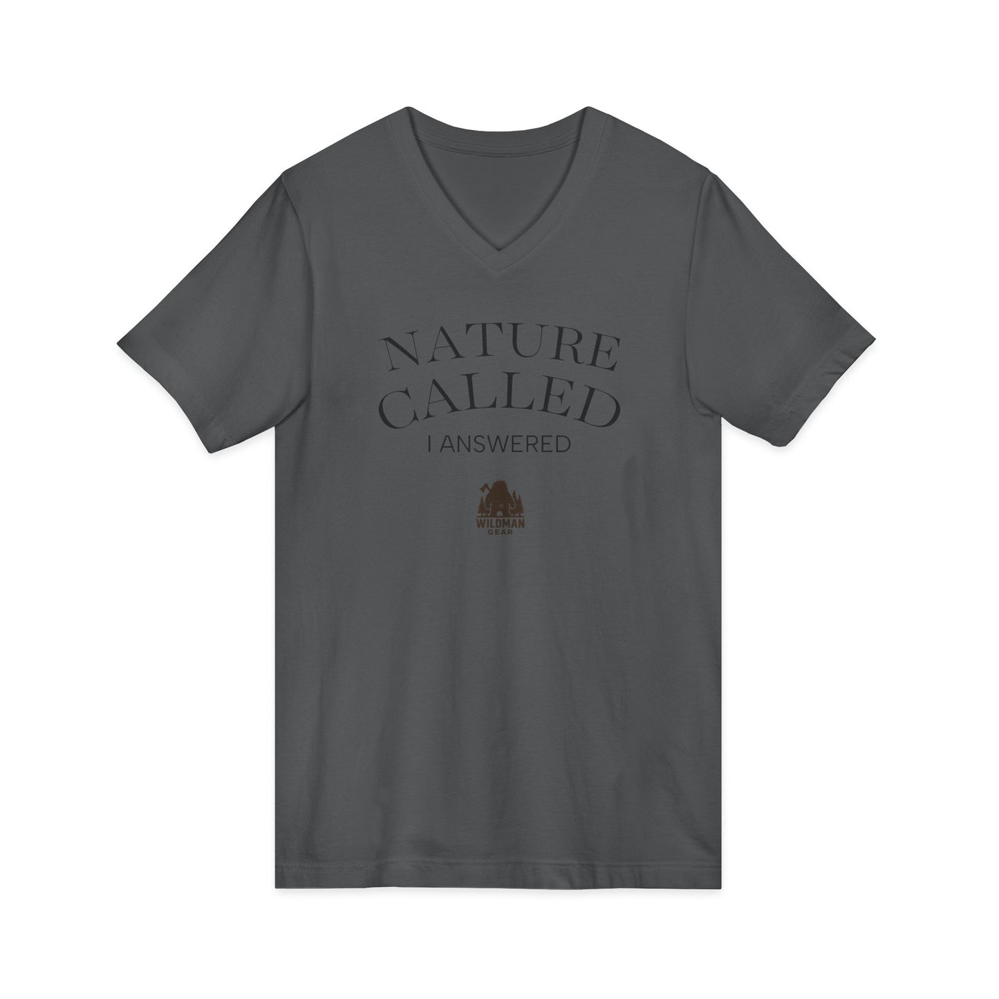 Nature Called I Answered V-Neck Tee — Camping & Outdoors T-Shirt