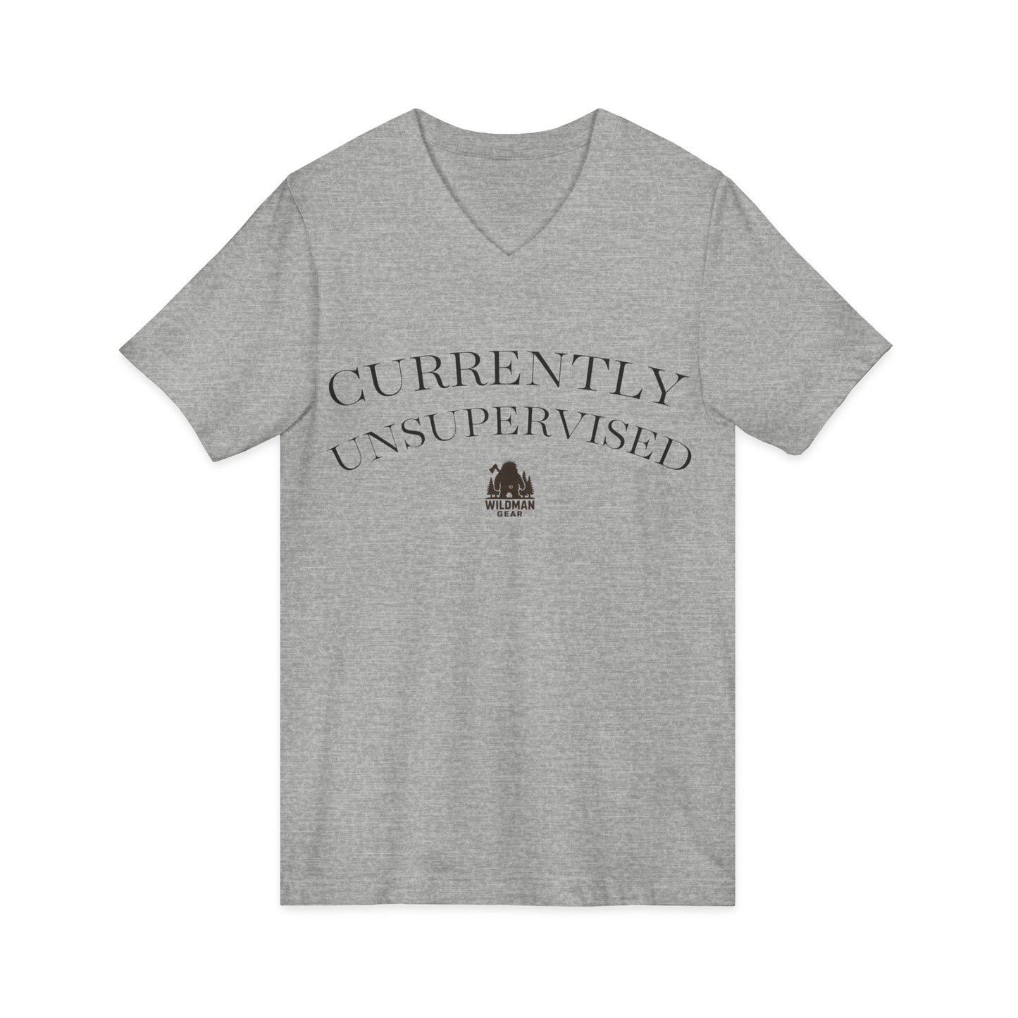 Currently Unsupervised V-Neck Tee — Camping & Outdoors T-Shirt