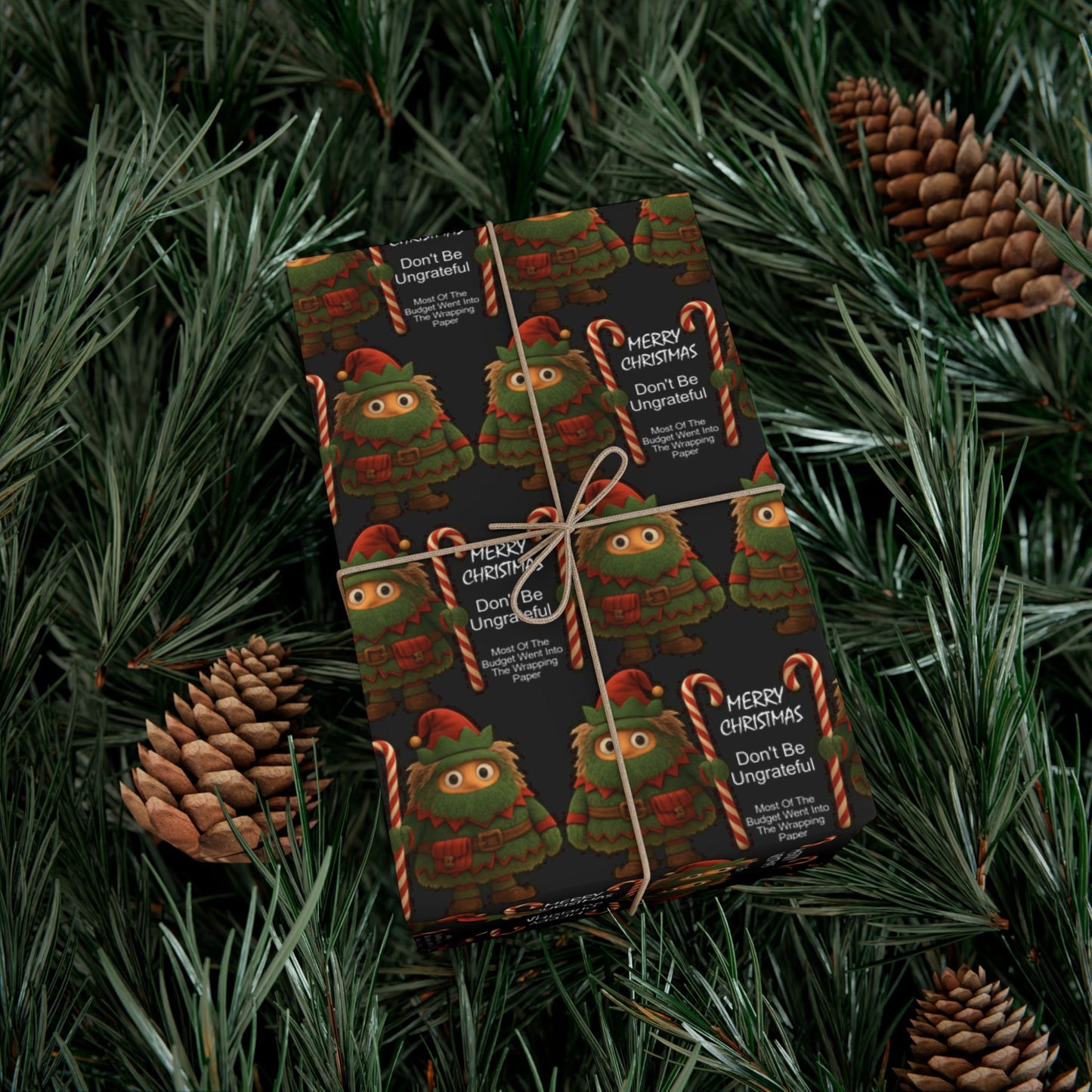 Festive Candy Cane & 'Merry Everything' Wrapping