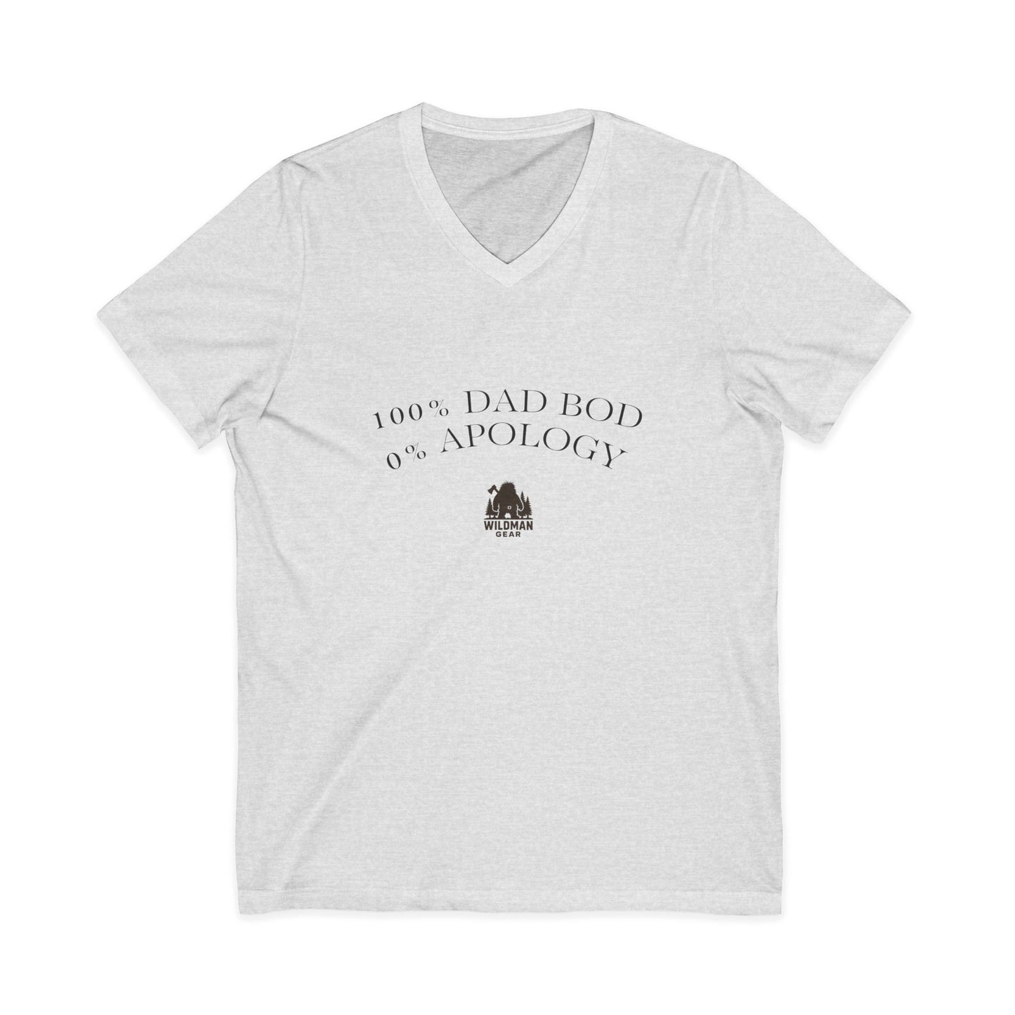 100% Dad Bod V-Neck Tee — Camping & Outdoors T-Shirt