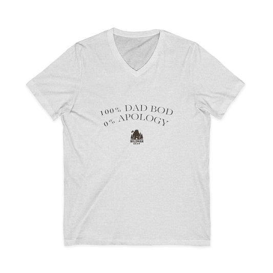 100% Dad Bod V-Neck Tee — Camping & Outdoors T-Shirt