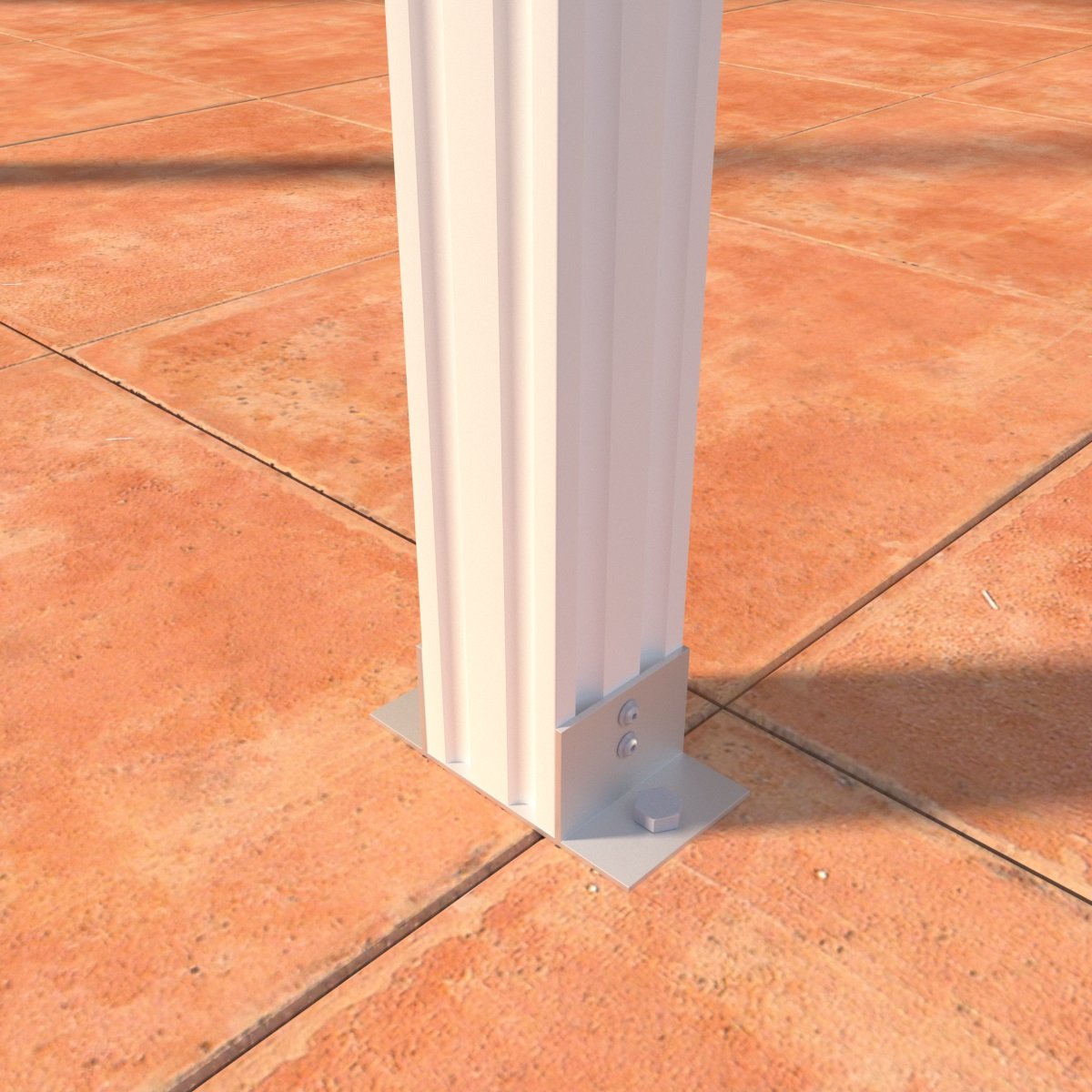 12 ft. Deep x 20 ft. Wide Attached Aluminum Patio Cover - 4 Posts - (10lb Low Snow Area)