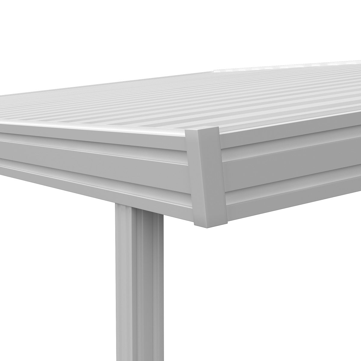 12 ft. Deep x 20 ft. Wide Attached Aluminum Patio Cover - 4 Posts - (10lb Low Snow Area)