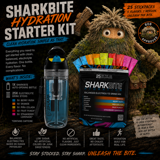Hydration Starter Kit – Bottle + 25 Stick Variety Pouch