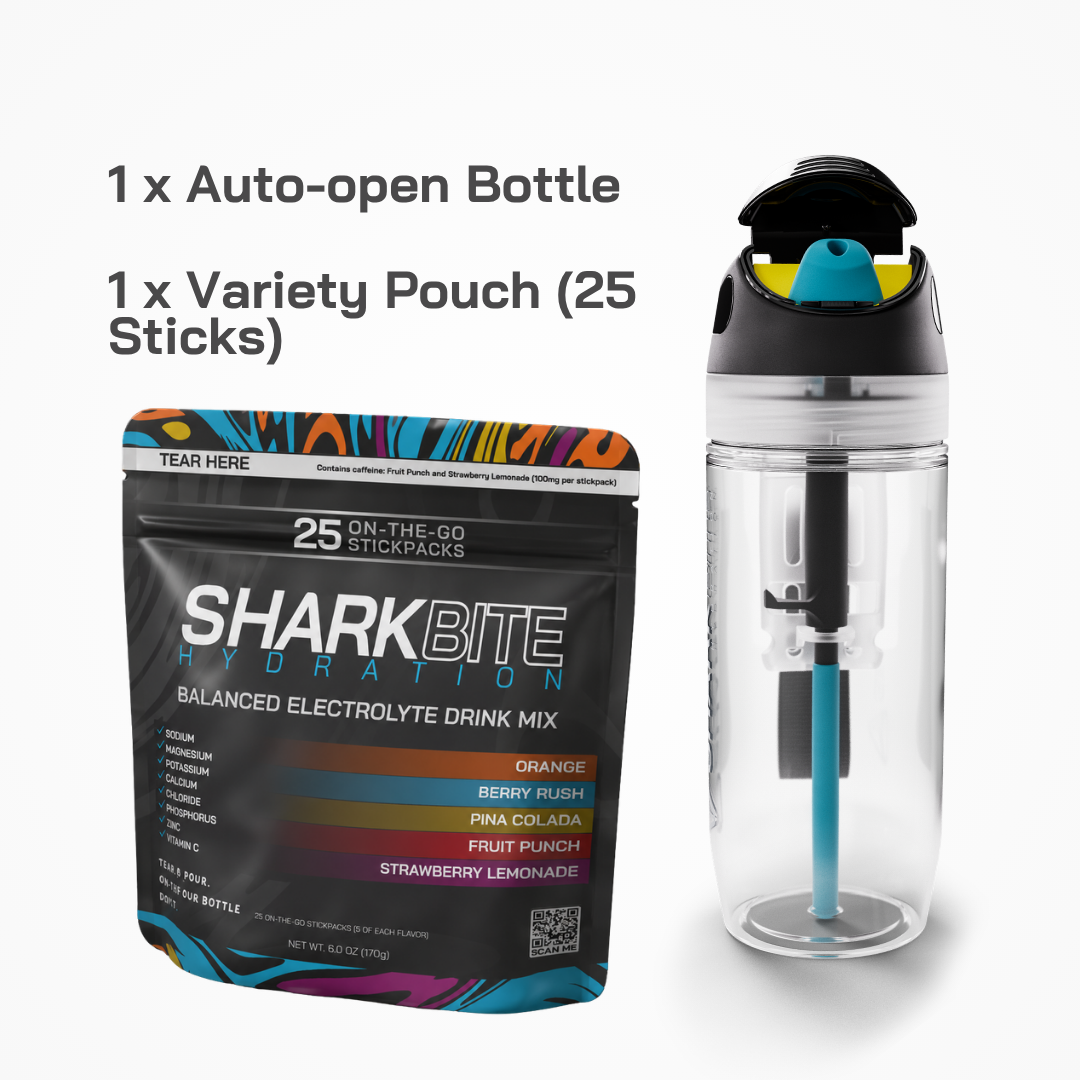 Hydration Starter Kit – Bottle + 25 Stick Variety Pouch